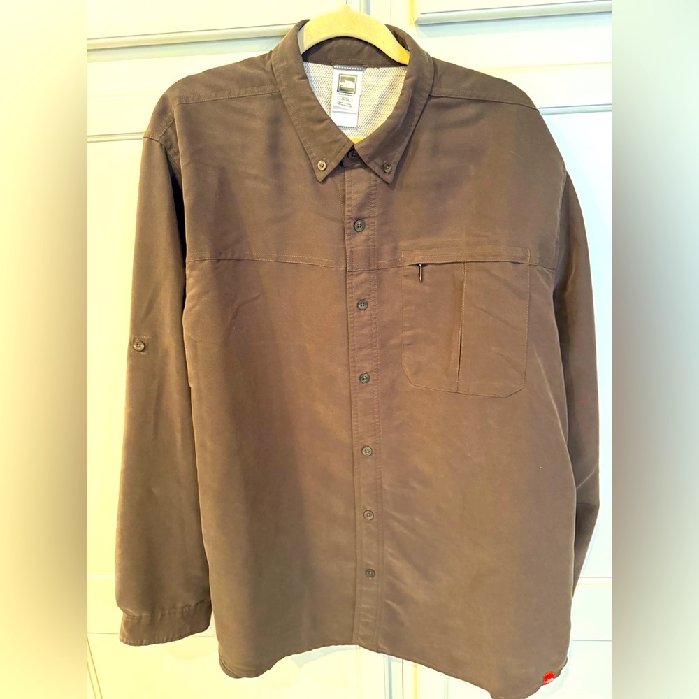 Men's Brown North Face button up